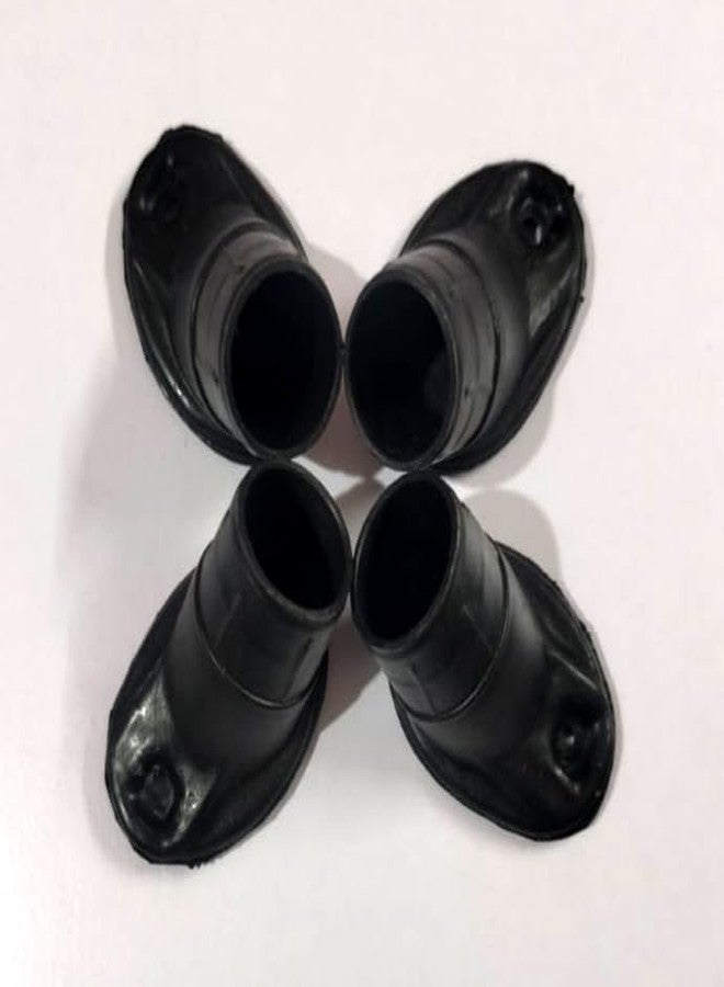 AVRIAN PVC Cap/Bush/Pad/Pipe End Cap/Shoe Size 1.25'' Inch (Pack of 4 Pcs) Suitable for Furniture Base/Legs Protection. Floor Protector (Table & Chair Available in Black Color - Image 1